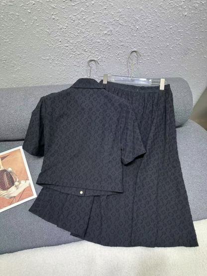 LV高級ジャカードシャツ＆スカート 2点セット【50％割引+送料無料】