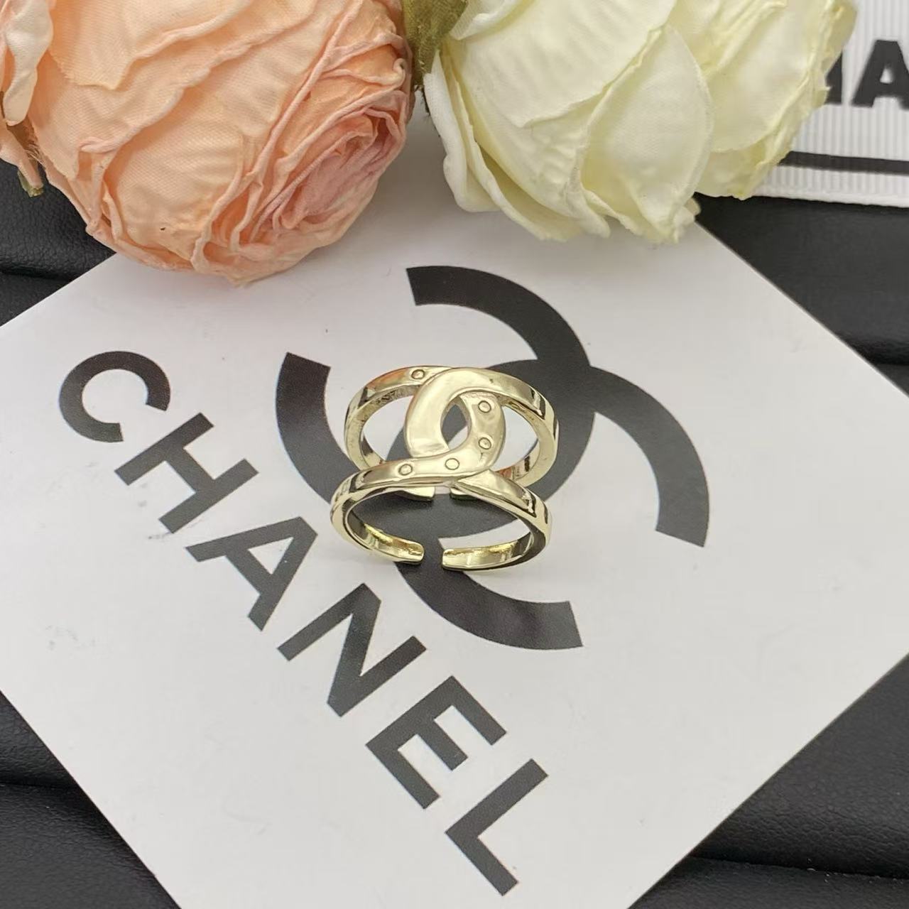 CHANE1 ダブルC 中空リング【50％割引+送料無料】