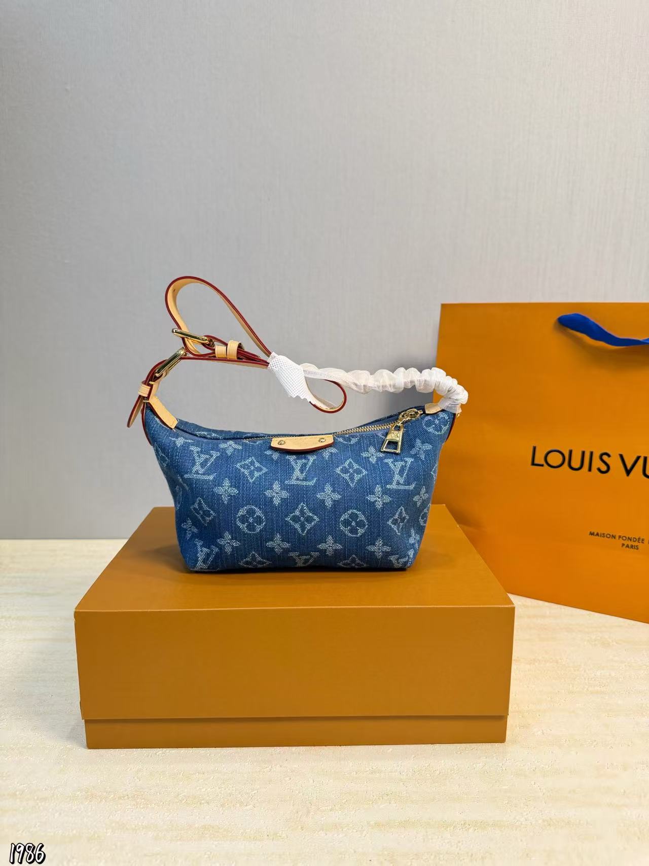 LVプリント デニムハンドバッグ【50％割引+送料無料】