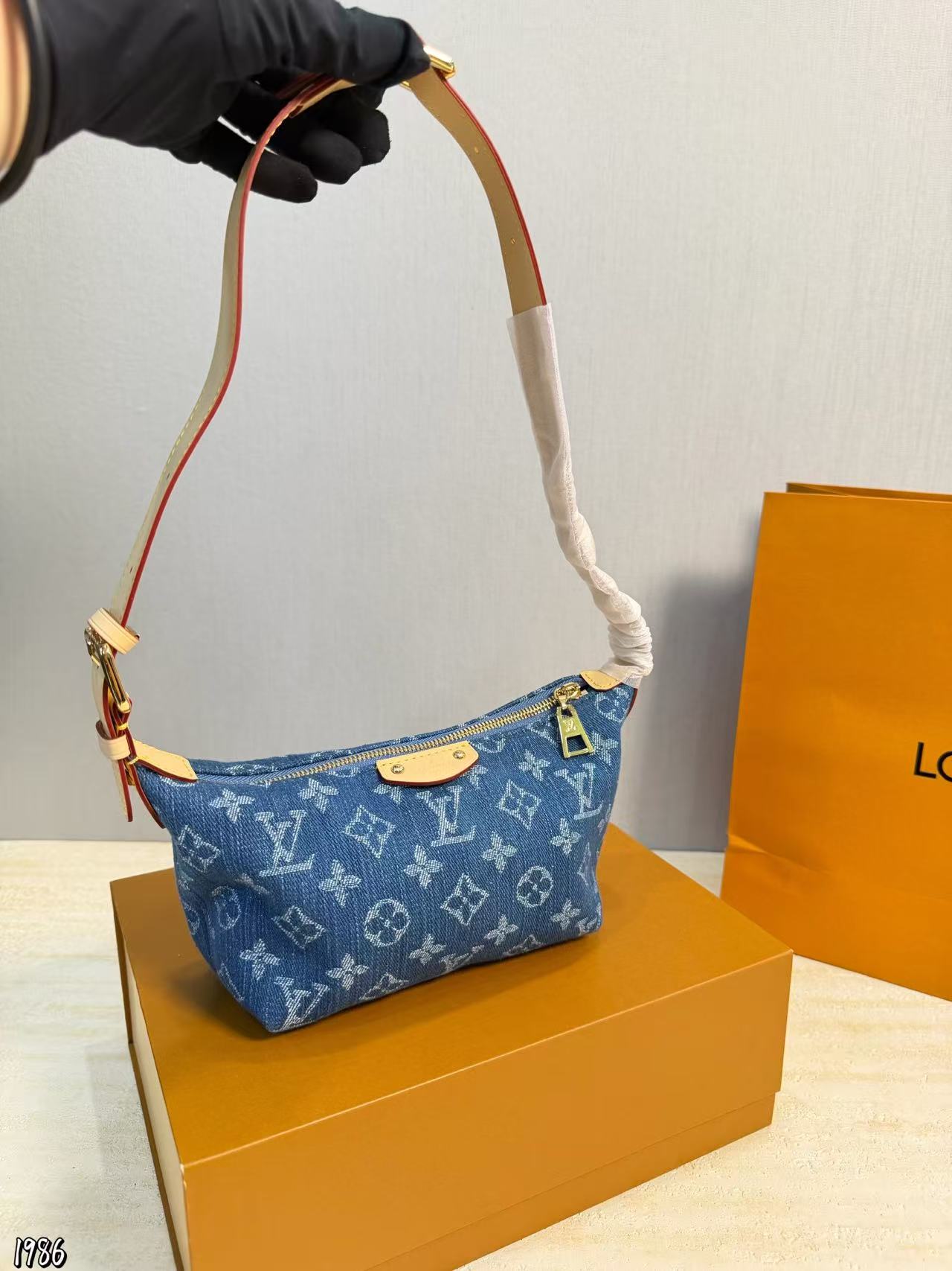 LVプリント デニムハンドバッグ【50％割引+送料無料】