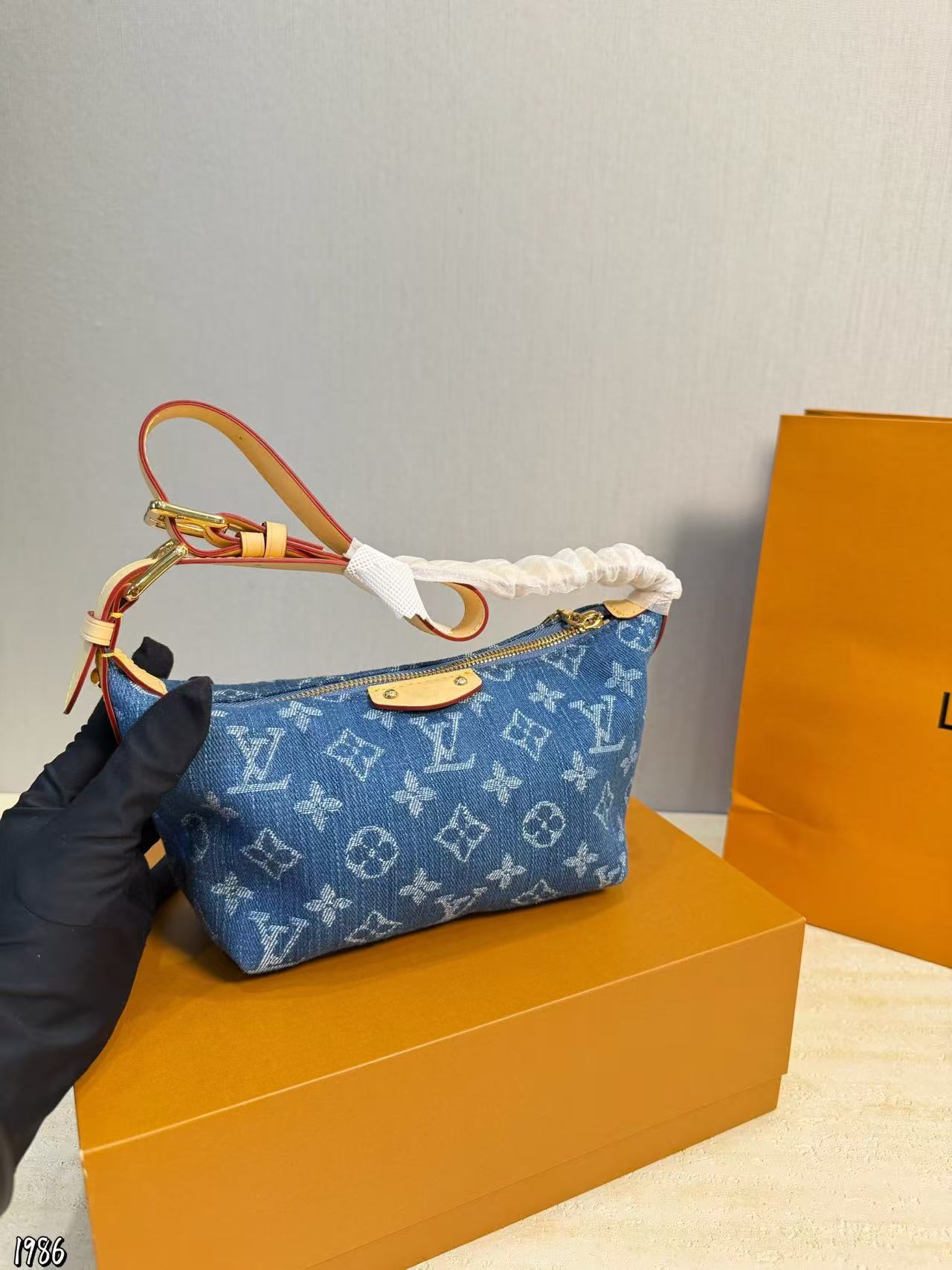 LVプリント デニムハンドバッグ【50％割引+送料無料】