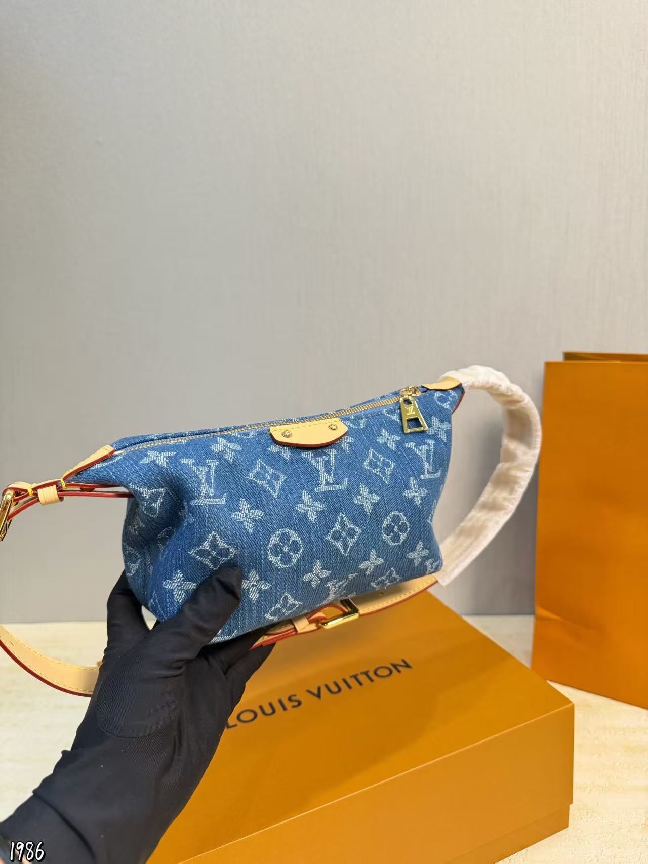 LVプリント デニムハンドバッグ【50％割引+送料無料】