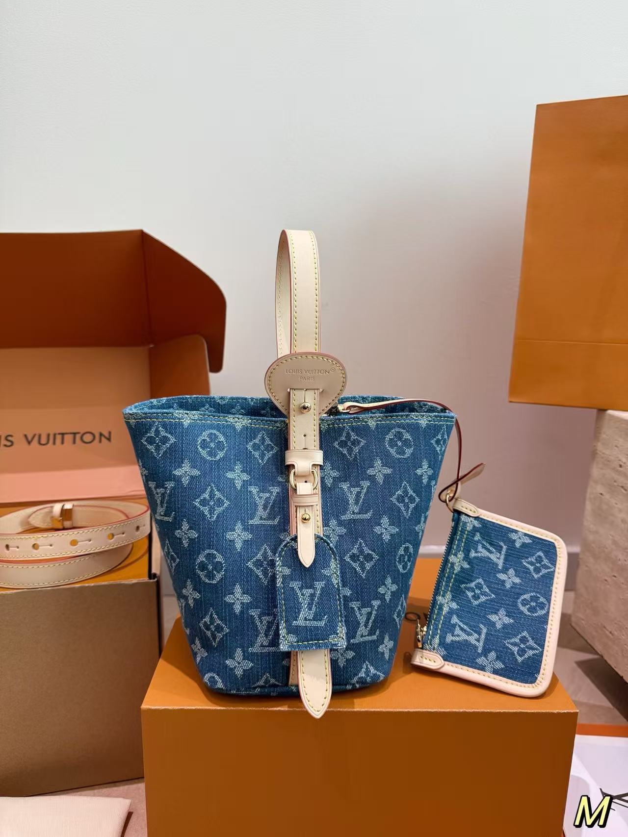 LV ジャカードデニム バケットバッグ【50％割引+送料無料】