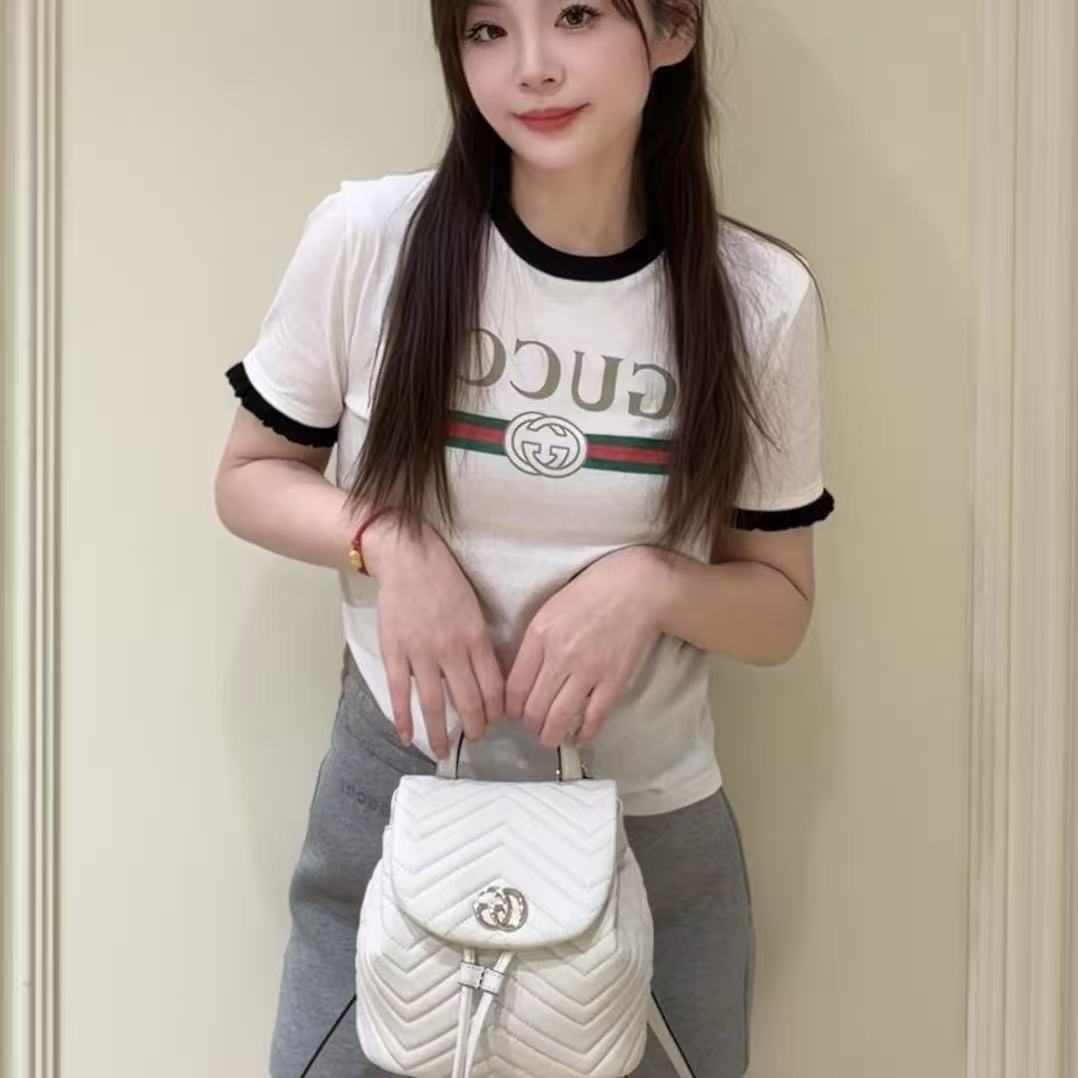 GUCC1 フリルレターTシャツ【50％割引+送料無料】