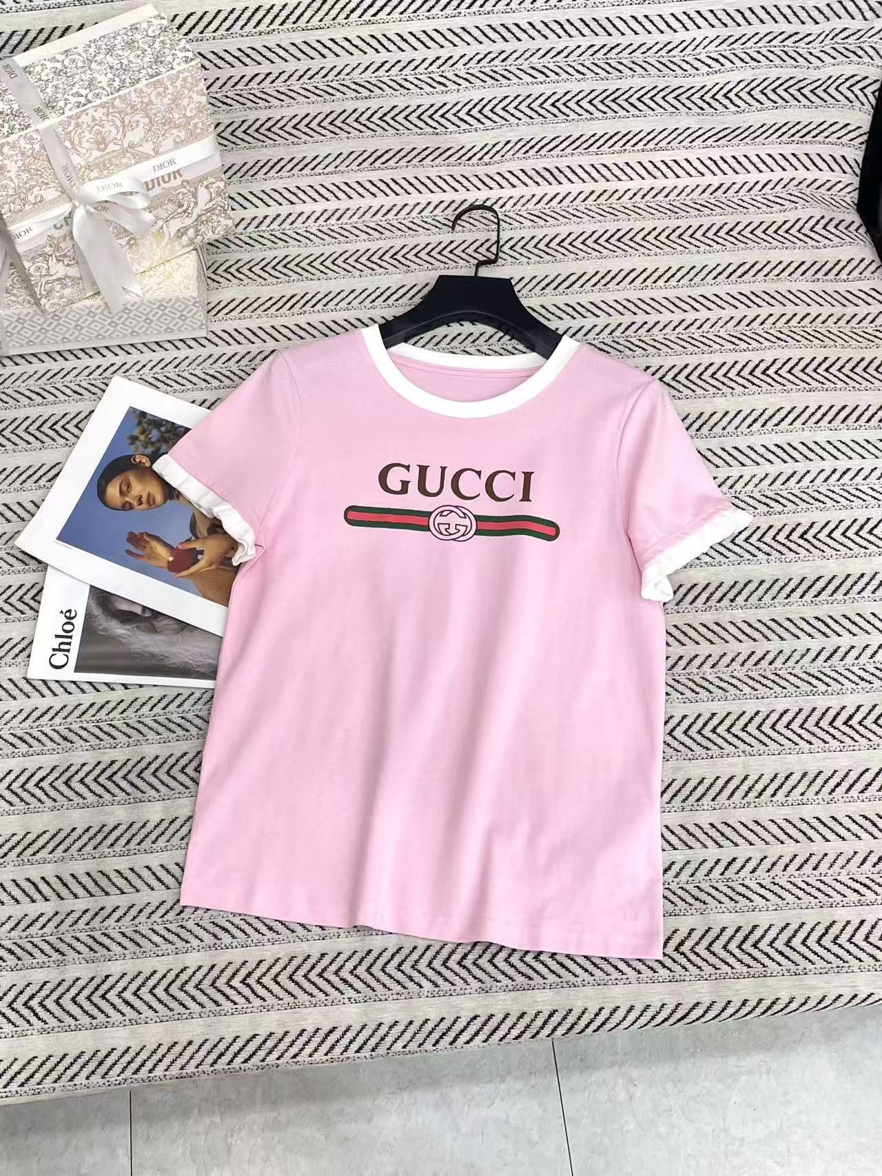 GUCC1 フリルレターTシャツ【50％割引+送料無料】