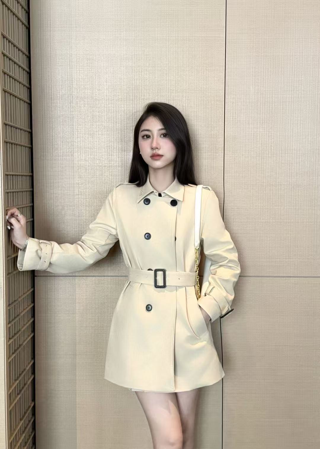 GUCC1 ダブルブレストトレンチコート【50％割引+送料無料】