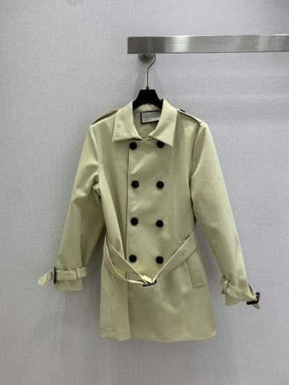 GUCC1 ダブルブレストトレンチコート【50％割引+送料無料】