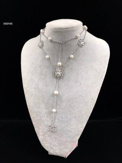 CHANE1 ダブルCパールセーターネックレス【50％割引+送料無料】