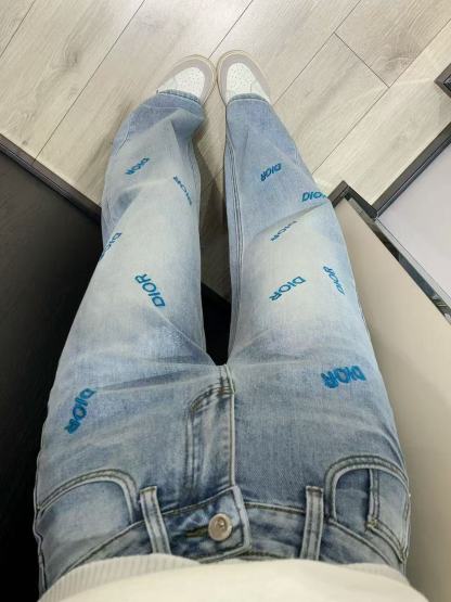 DI0R刺繍入りレタージーンズ【50％割引+送料無料】