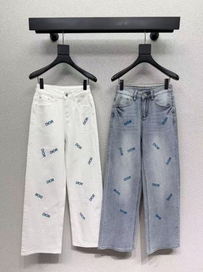 DI0R刺繍入りレタージーンズ【50％割引+送料無料】