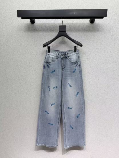 DI0R刺繍入りレタージーンズ【50％割引+送料無料】