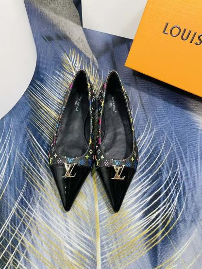 LV高品質プリント牛革フラットシューズ【50％割引+送料無料】