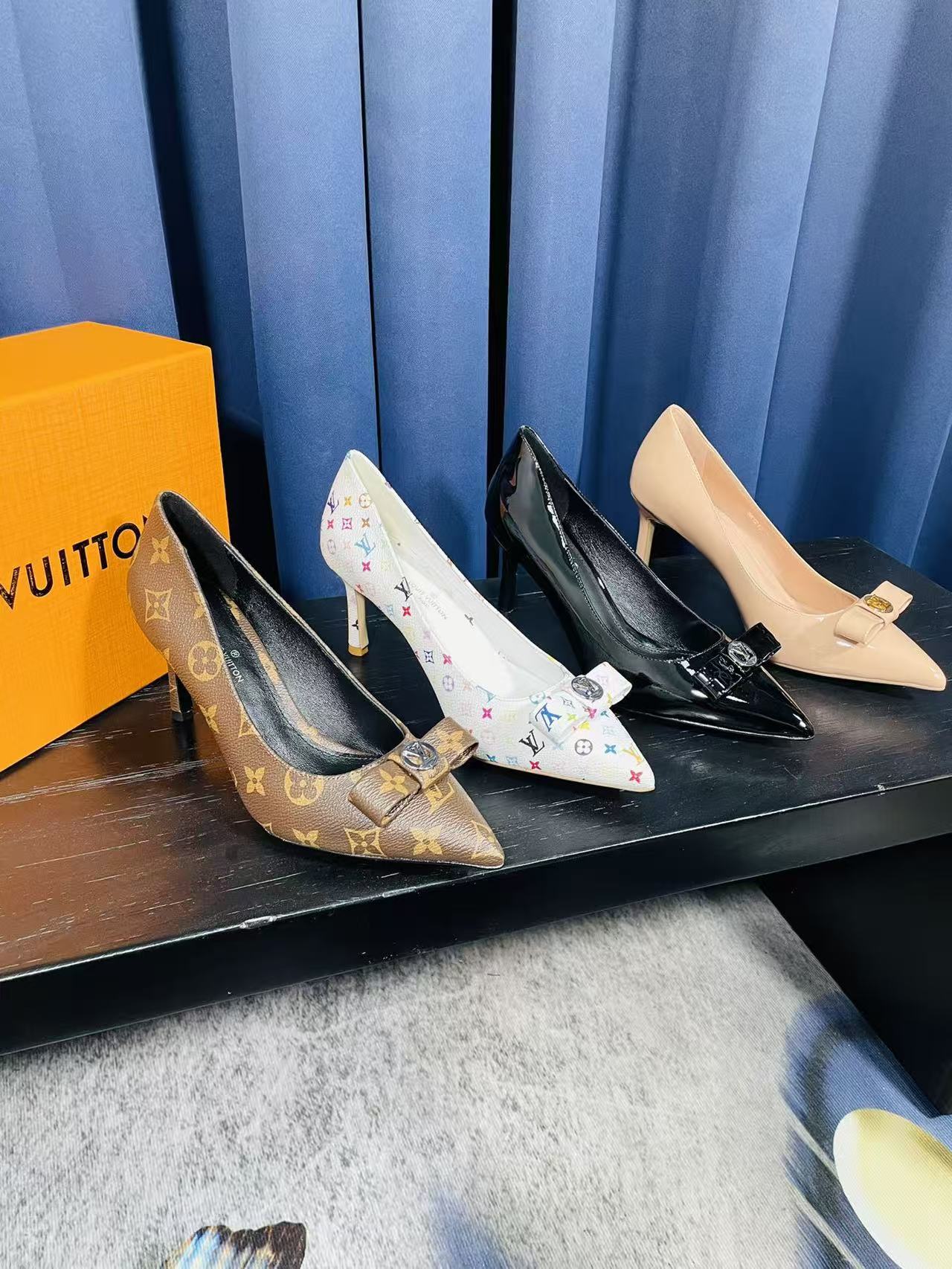 LV高品質のエナメルレザー製ハイヒール【50％割引+送料無料】