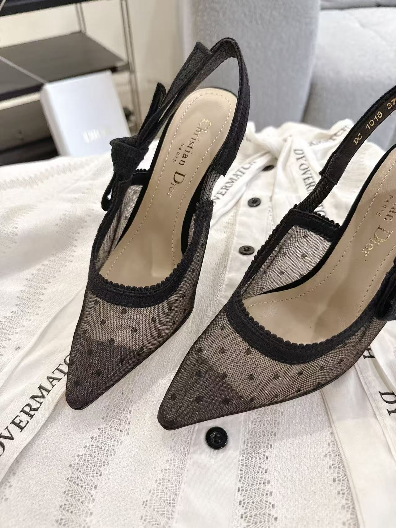 DI0R高品質の水玉模様のハイヒール【50％割引+送料無料】