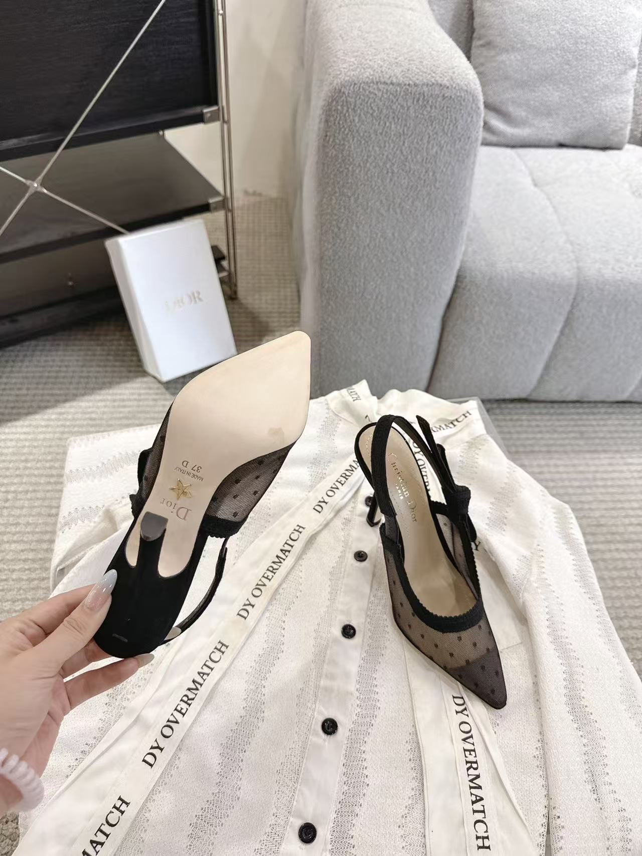 DI0R高品質の水玉模様のハイヒール【50％割引+送料無料】