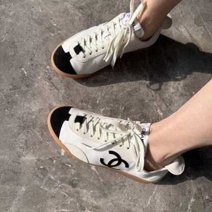 CHANE1 高品質ダブルC ブラック＆ホワイトパンダシューズ【50％割引+送料無料】