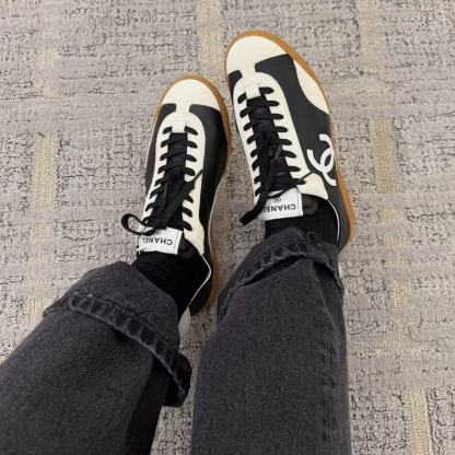 CHANE1 高品質ダブルC ブラック＆ホワイトパンダシューズ【50％割引+送料無料】