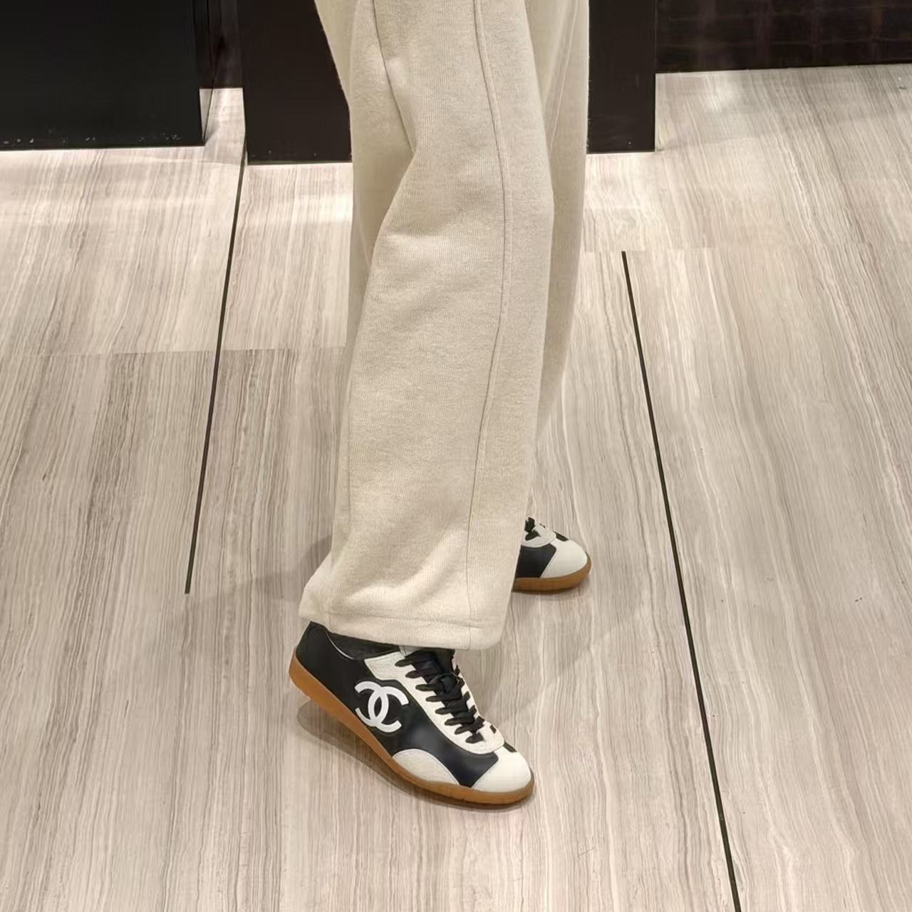 CHANE1 高品質ダブルC ブラック＆ホワイトパンダシューズ【50％割引+送料無料】