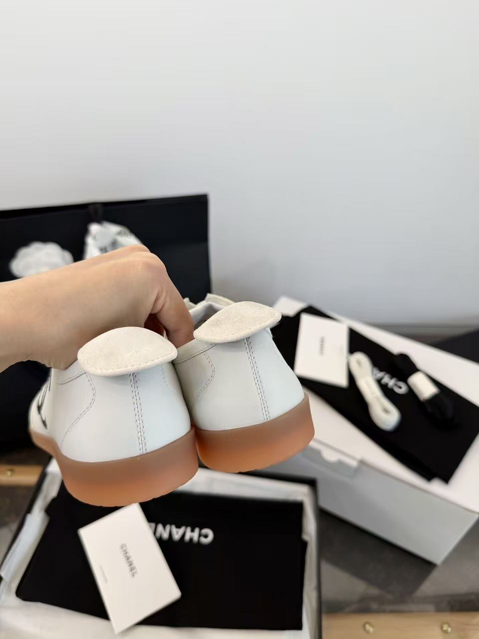 CHANE1 高品質ダブルC ブラック＆ホワイトパンダシューズ【50％割引+送料無料】