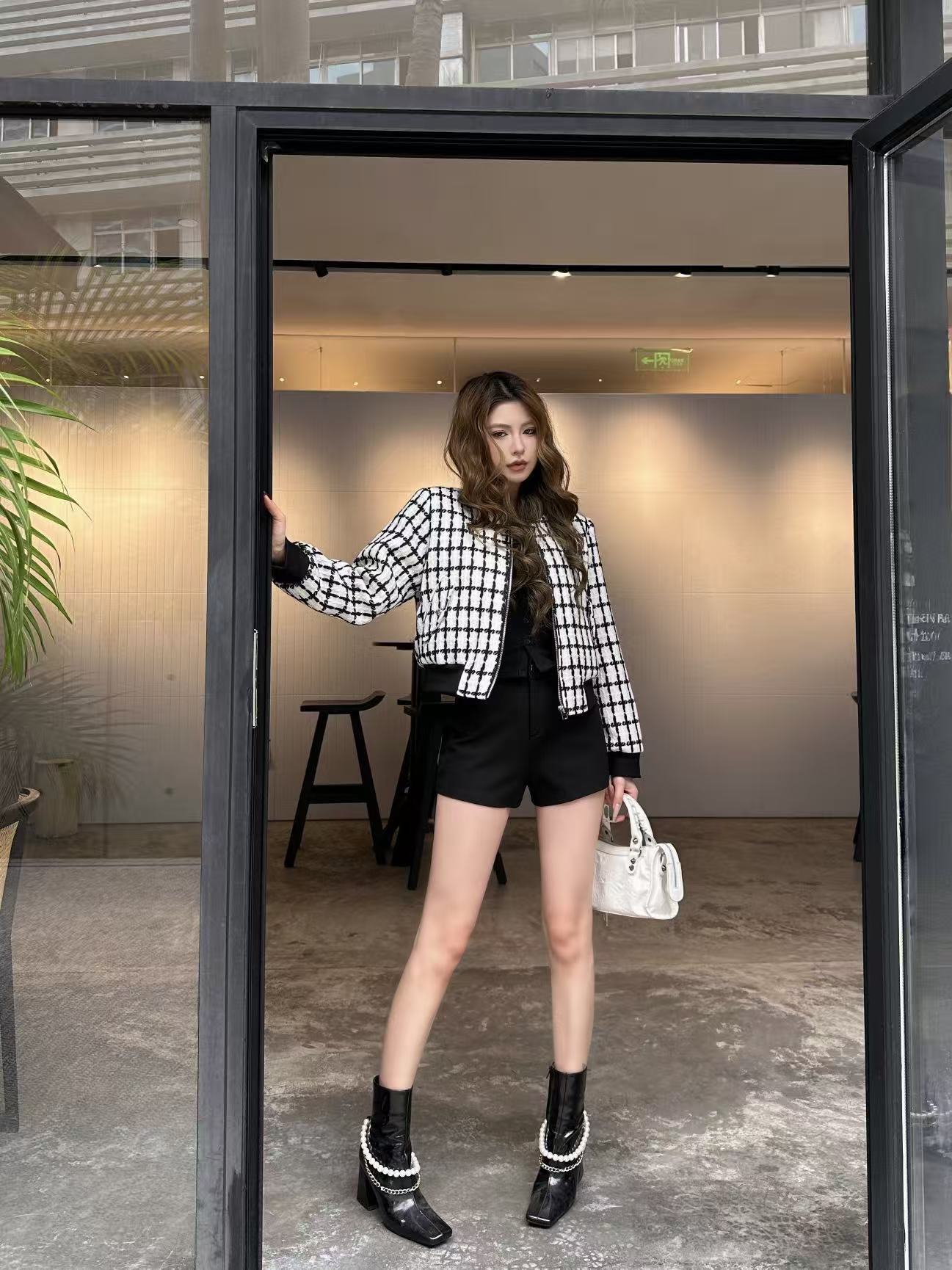 DI0Rチェック柄のジップアップジャケット【50％割引+送料無料】