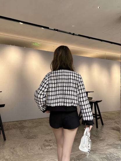 DI0Rチェック柄のジップアップジャケット【50％割引+送料無料】