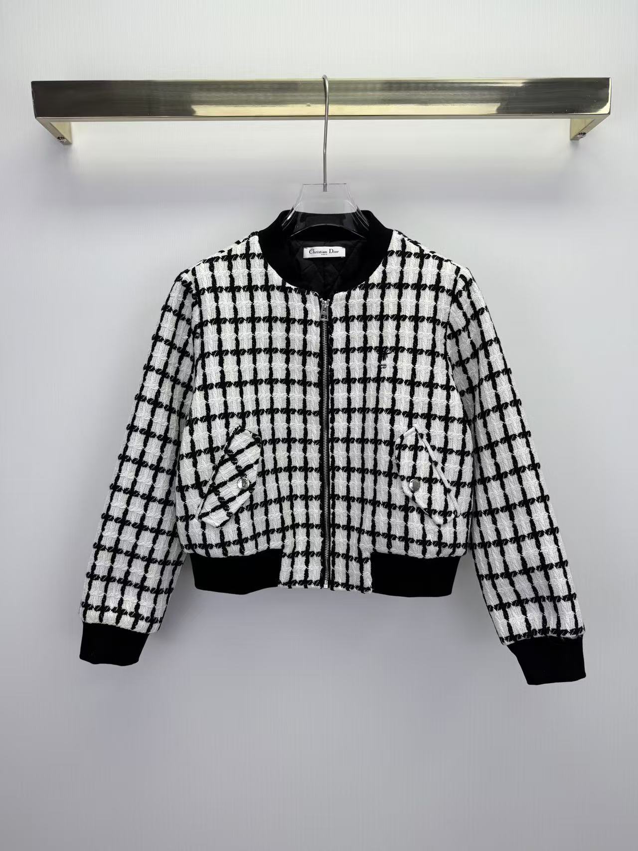 DI0Rチェック柄のジップアップジャケット【50％割引+送料無料】