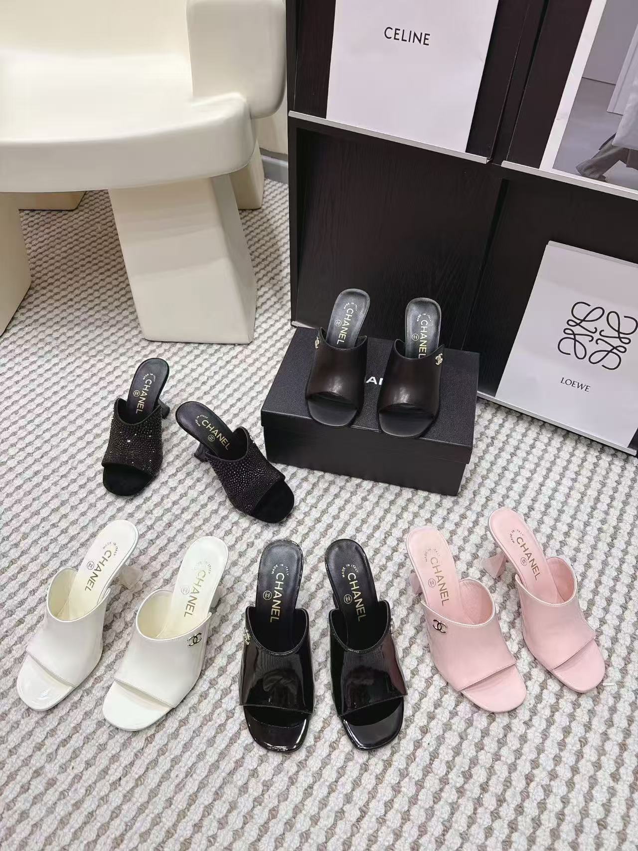 CHANE1 ダブルC ハイヒール【50％割引+送料無料】