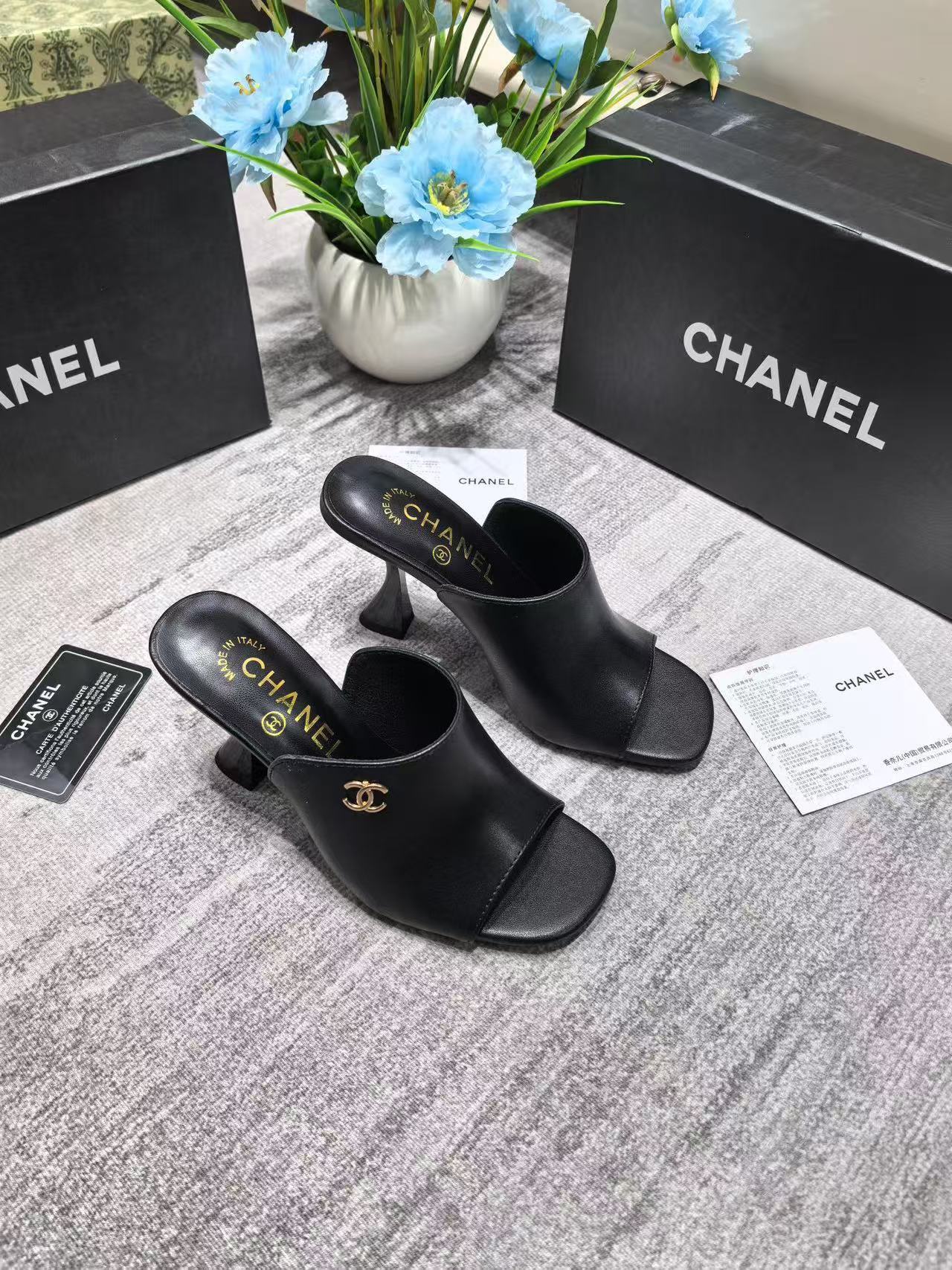 CHANE1 ダブルC ハイヒール【50％割引+送料無料】