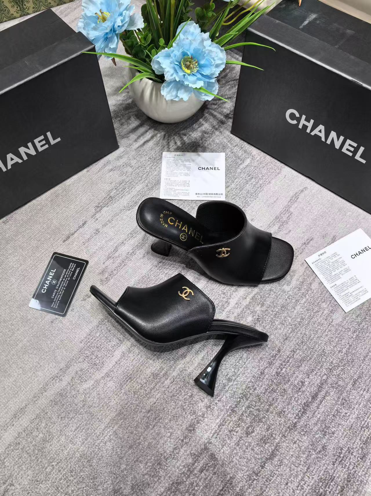 CHANE1 ダブルC ハイヒール【50％割引+送料無料】