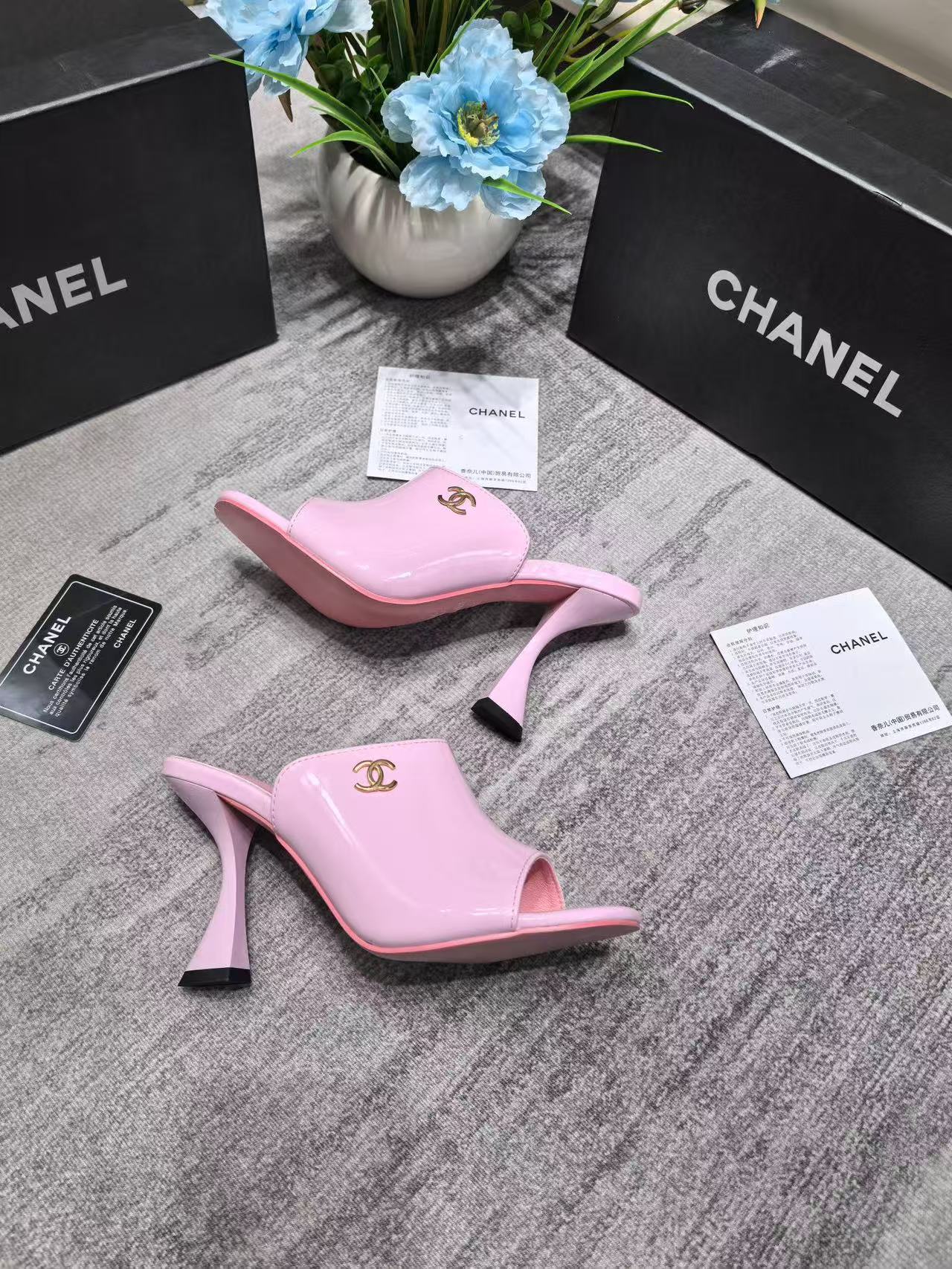 CHANE1 ダブルC ハイヒール【50％割引+送料無料】