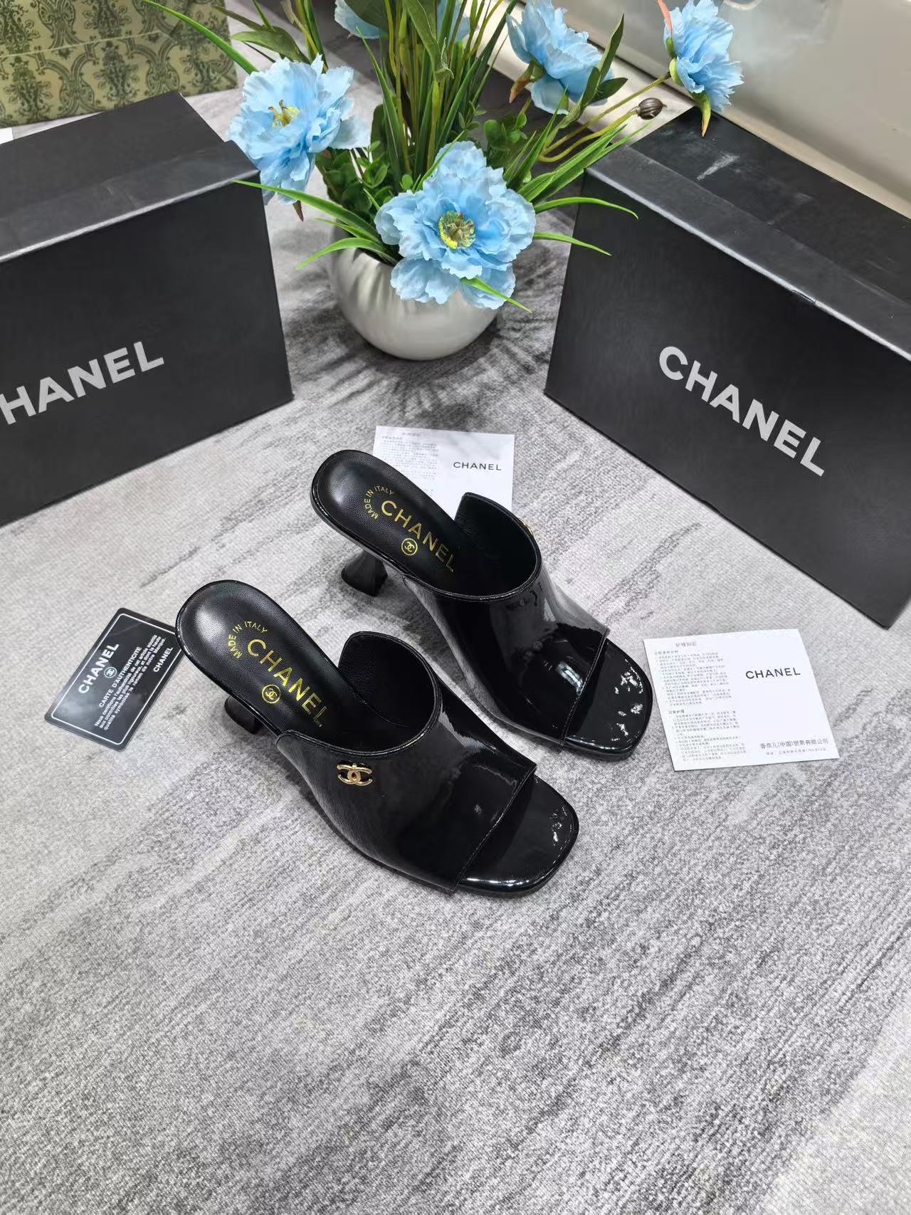 CHANE1 ダブルC ハイヒール【50％割引+送料無料】