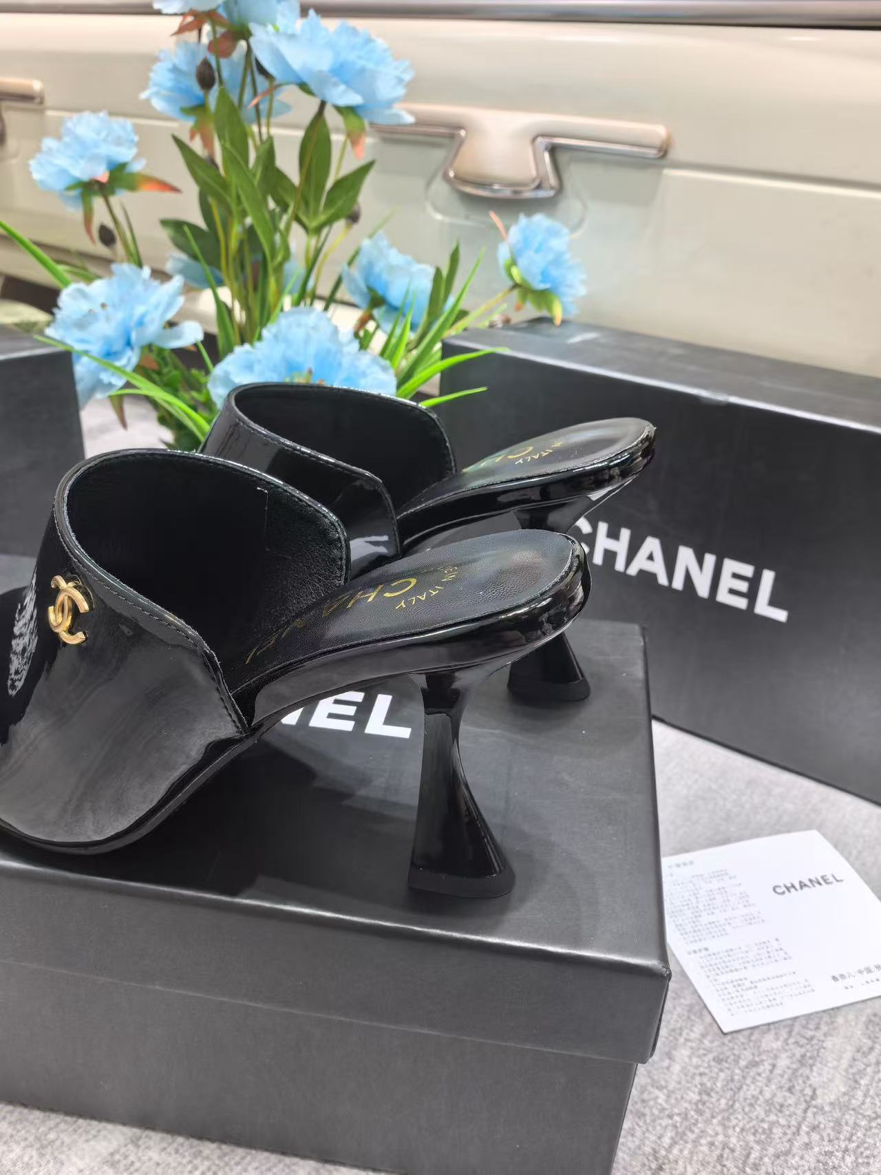 CHANE1 ダブルC ハイヒール【50％割引+送料無料】