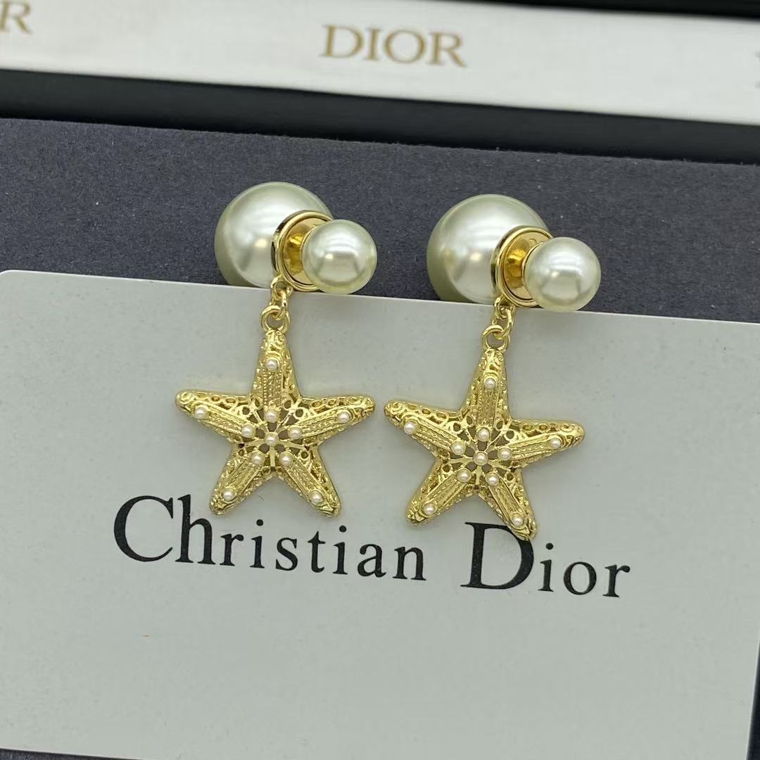 DI0R五芒星パールイヤリング【50％割引+送料無料】