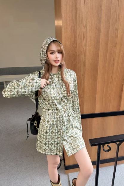 LVフード付きプリントジャケット【50％割引+送料無料】