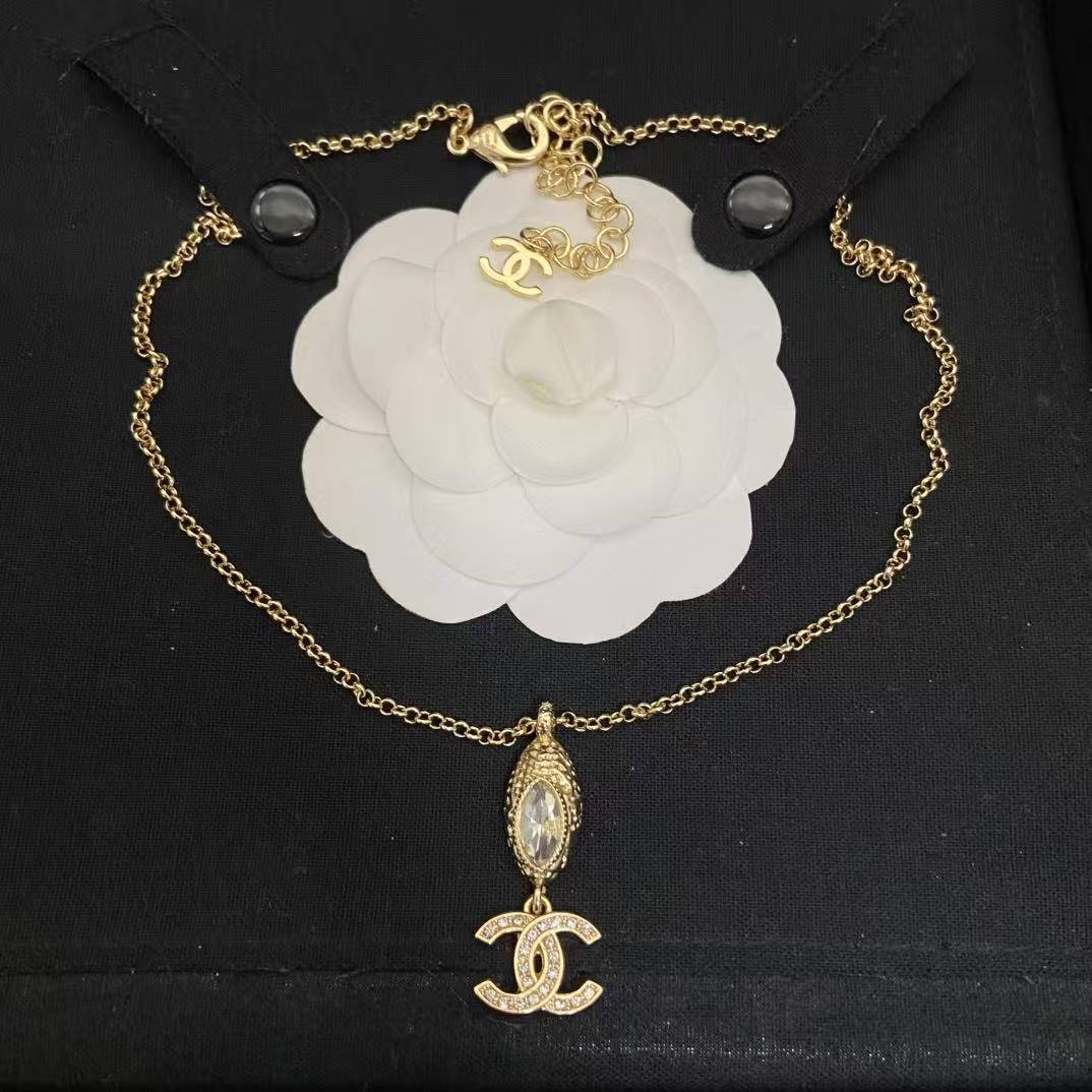 CHANE1 ダブルCダイヤモンドネックレス【50％割引+送料無料】