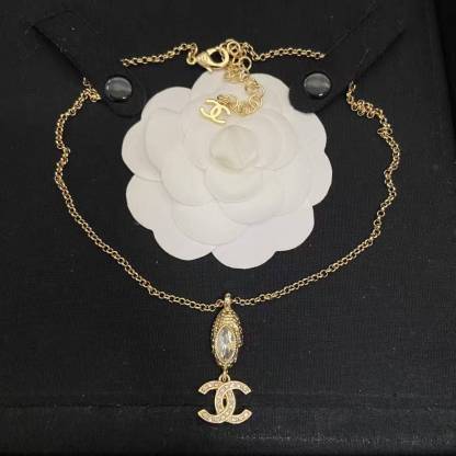 CHANE1 ダブルCダイヤモンドネックレス【50％割引+送料無料】