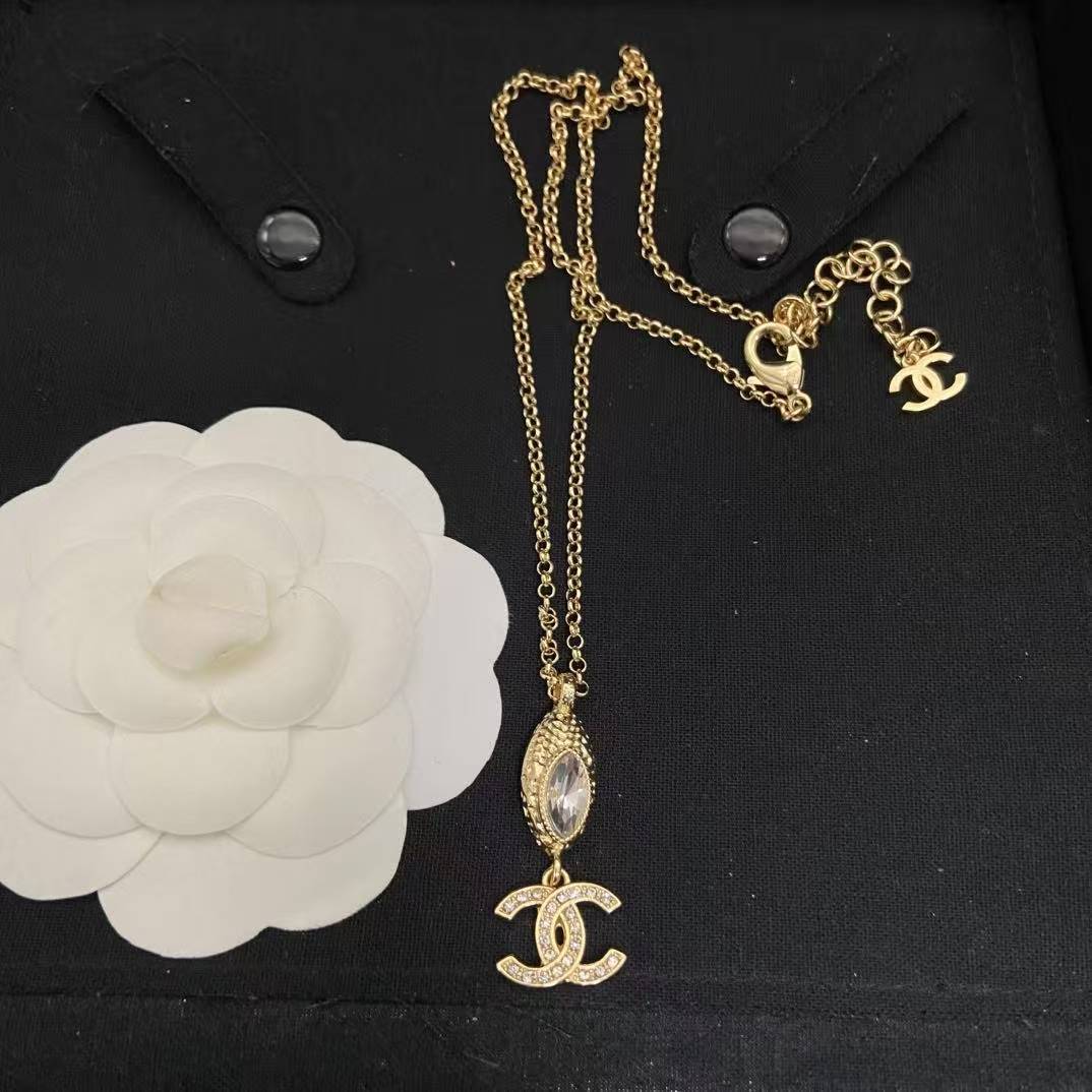 CHANE1 ダブルCダイヤモンドネックレス【50％割引+送料無料】