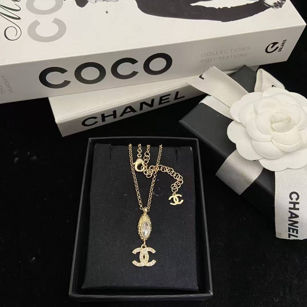 CHANE1 ダブルCダイヤモンドネックレス【50％割引+送料無料】