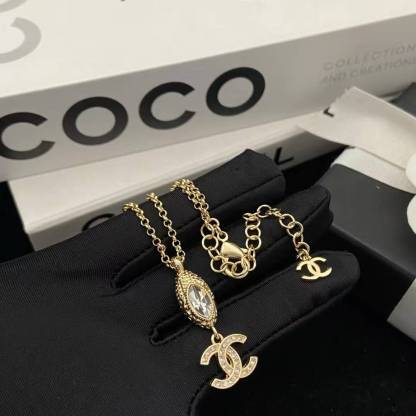 CHANE1 ダブルCダイヤモンドネックレス【50％割引+送料無料】