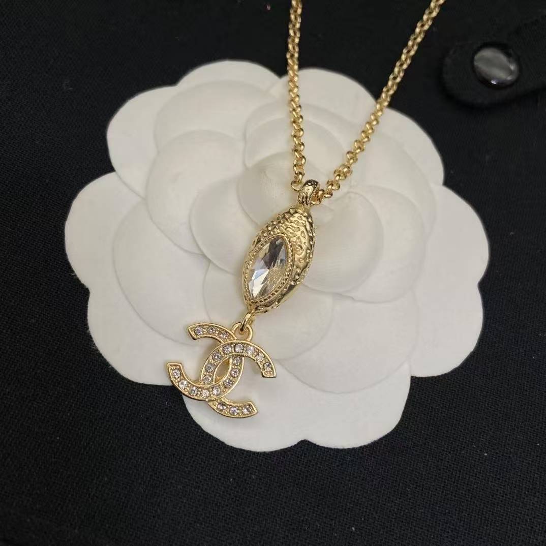 CHANE1 ダブルCダイヤモンドネックレス【50％割引+送料無料】