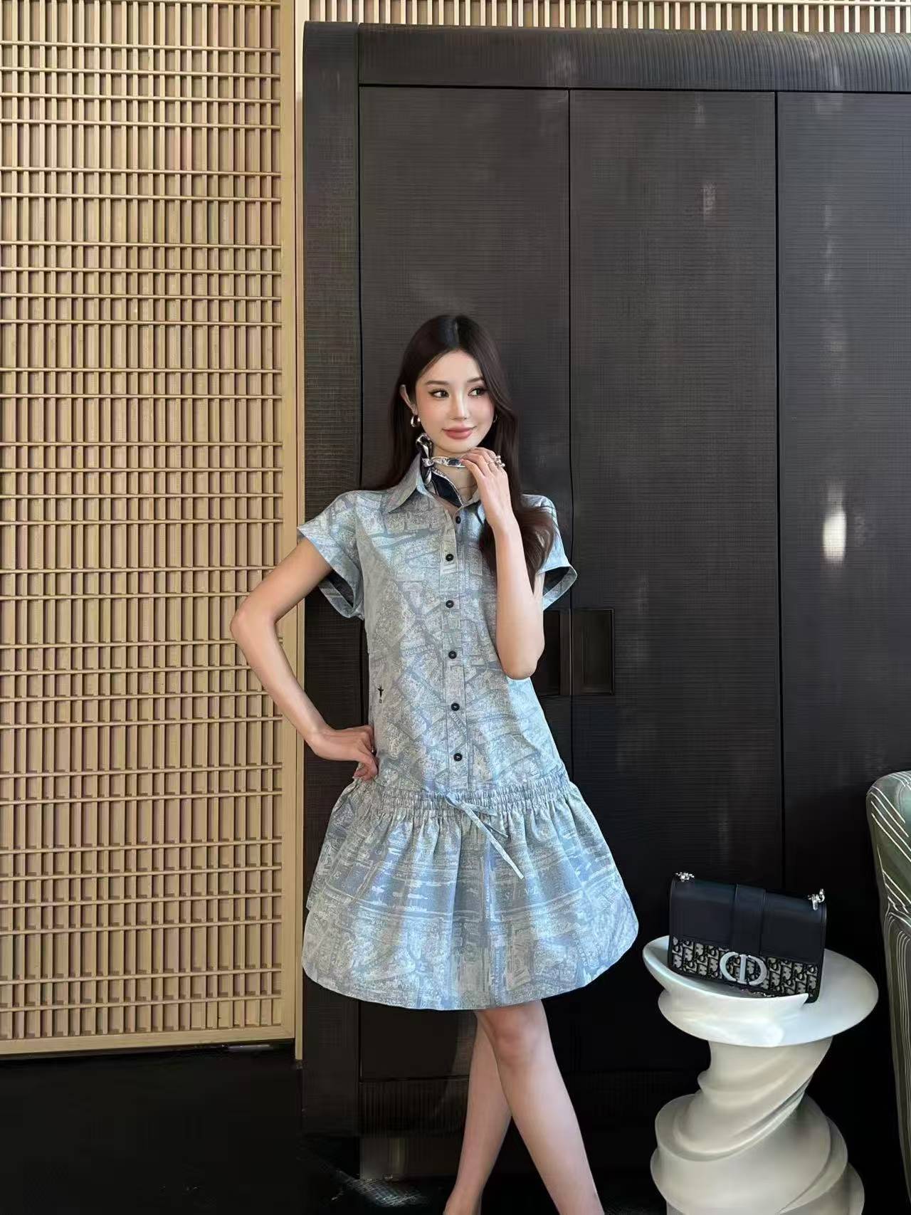 DI0Rプリントドレス【50％割引+送料無料】