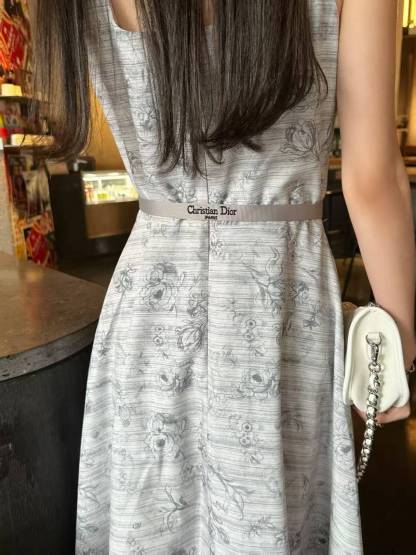 DI0R高品質プリントのストラップドレス【50％割引+送料無料】