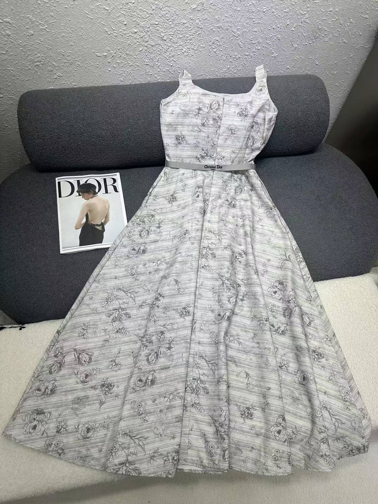 DI0R高品質プリントのストラップドレス【50％割引+送料無料】