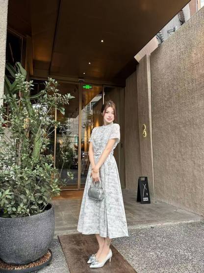 DIOR 高品質プリント半袖ワンピース【50％割引+送料無料】