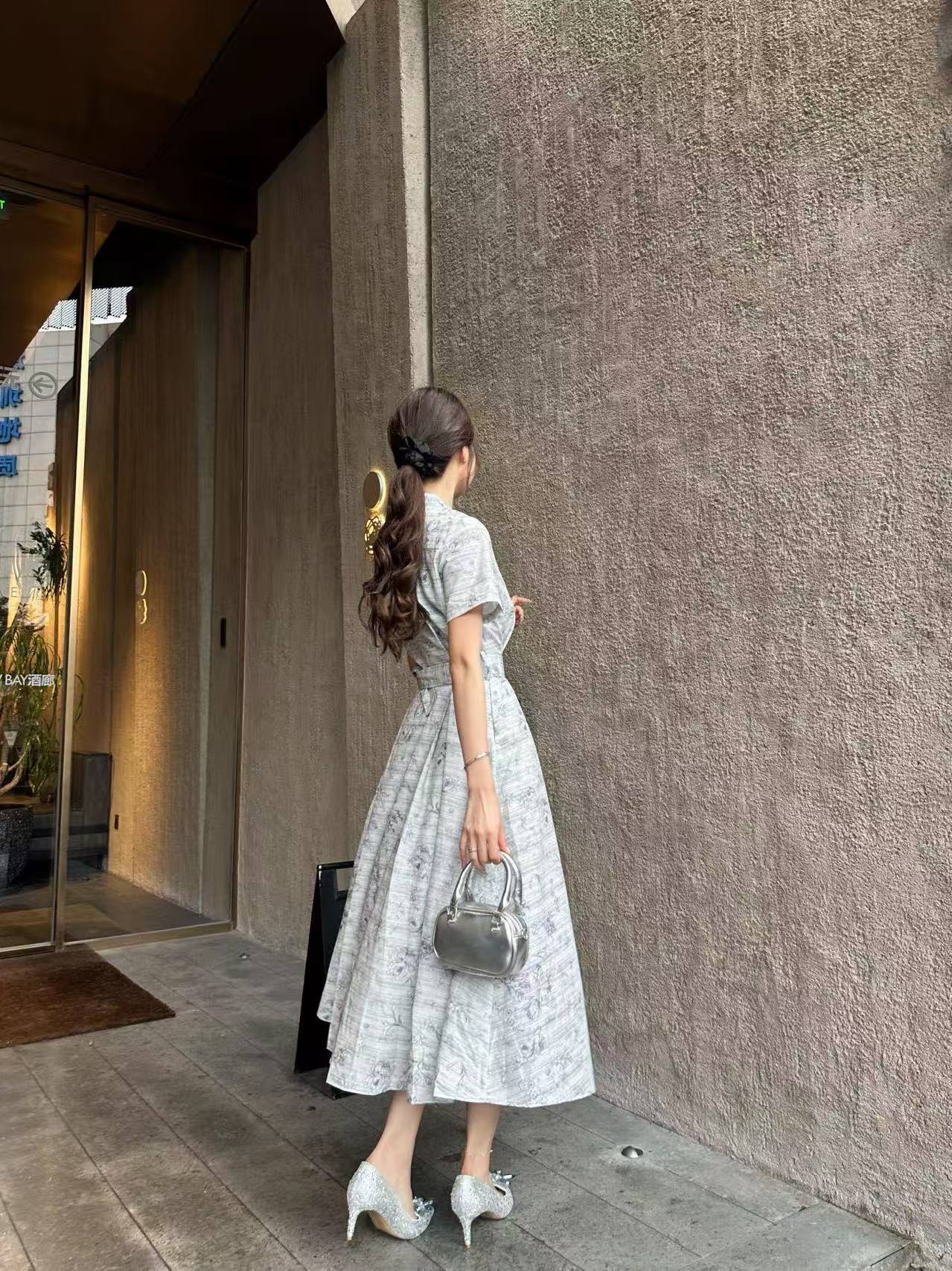 DIOR 高品質プリント半袖ワンピース【50％割引+送料無料】