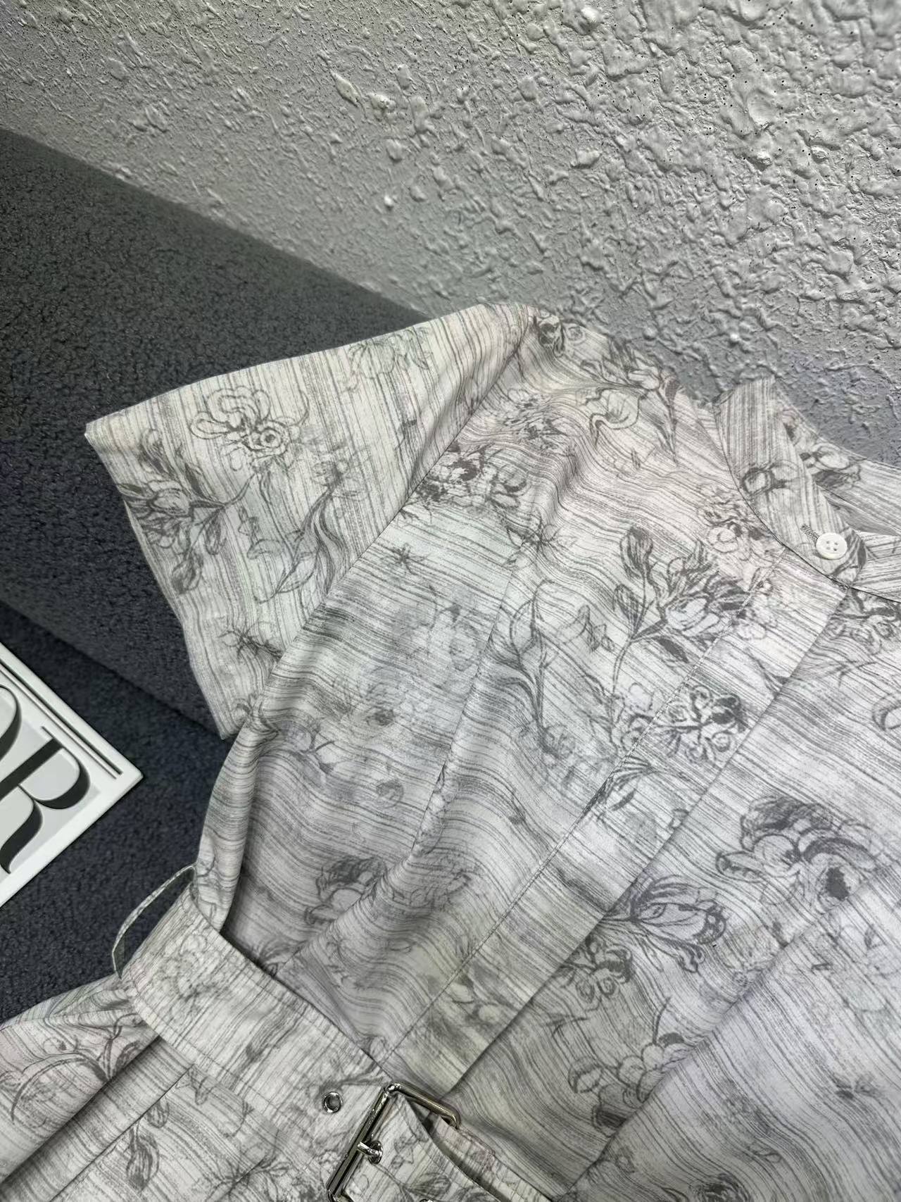 DIOR 高品質プリント半袖ワンピース【50％割引+送料無料】