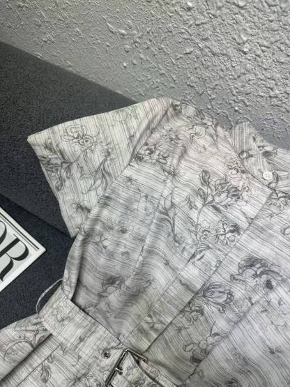 DIOR 高品質プリント半袖ワンピース【50％割引+送料無料】