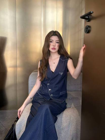 PR4DA 高品質Vネックテンセルベスト＋パンツ ツーピースセット【50％割引+送料無料】