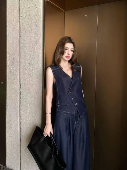 PR4DA 高品質Vネックテンセルベスト＋パンツ ツーピースセット【50％割引+送料無料】