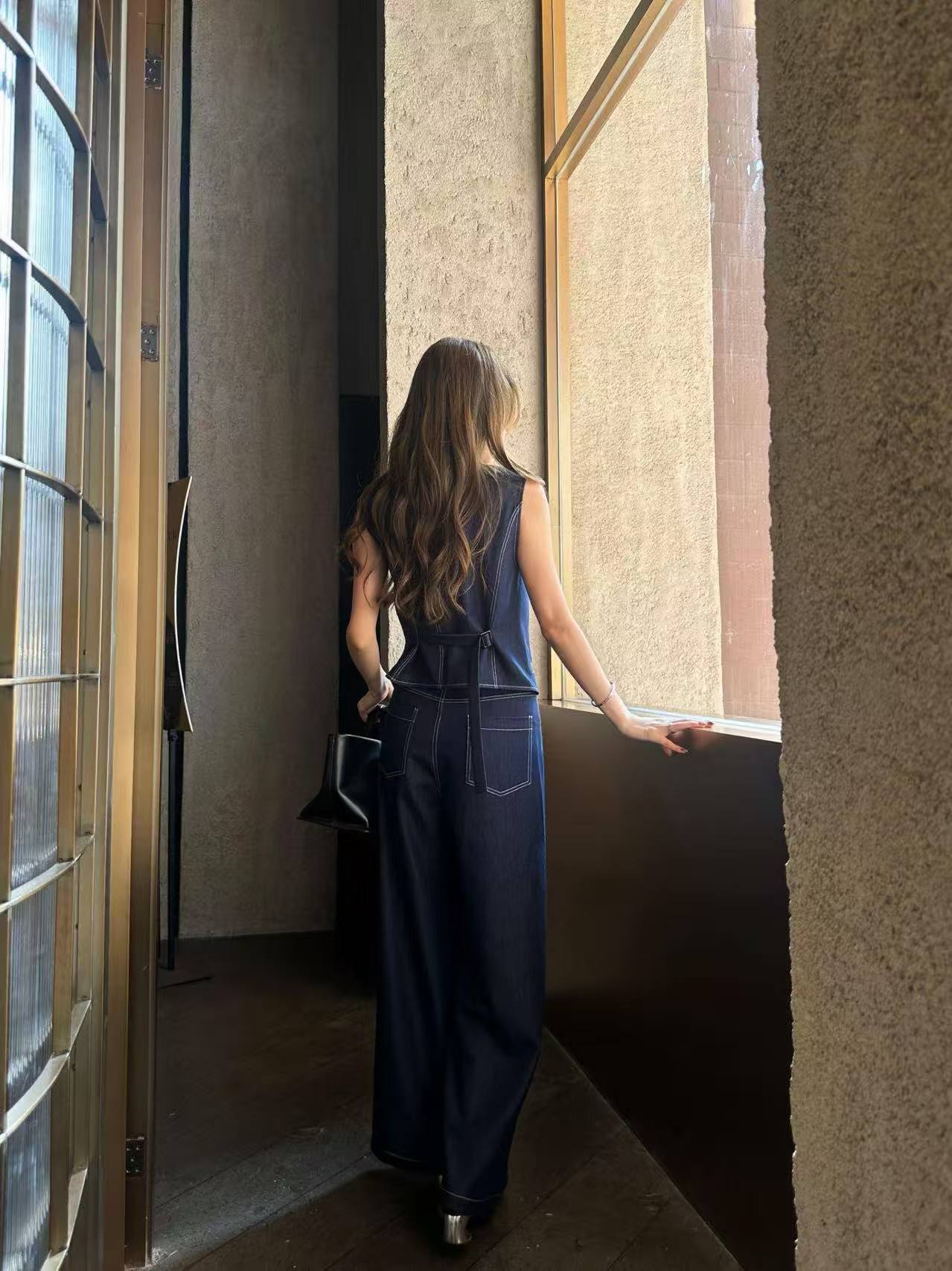 PR4DA 高品質Vネックテンセルベスト＋パンツ ツーピースセット【50％割引+送料無料】